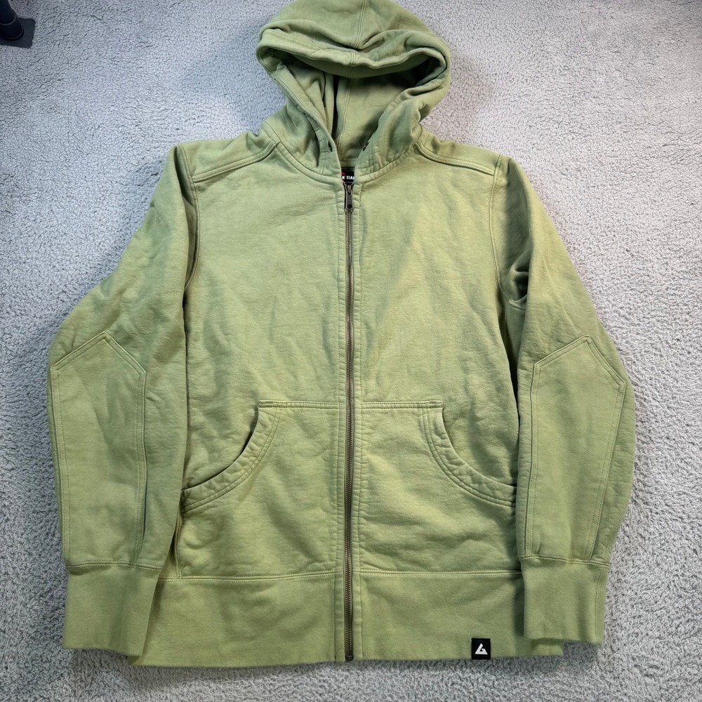 American Giant Classic Full Zip Hoodie Sage Green Mens XL Heavyweight Cotton USA